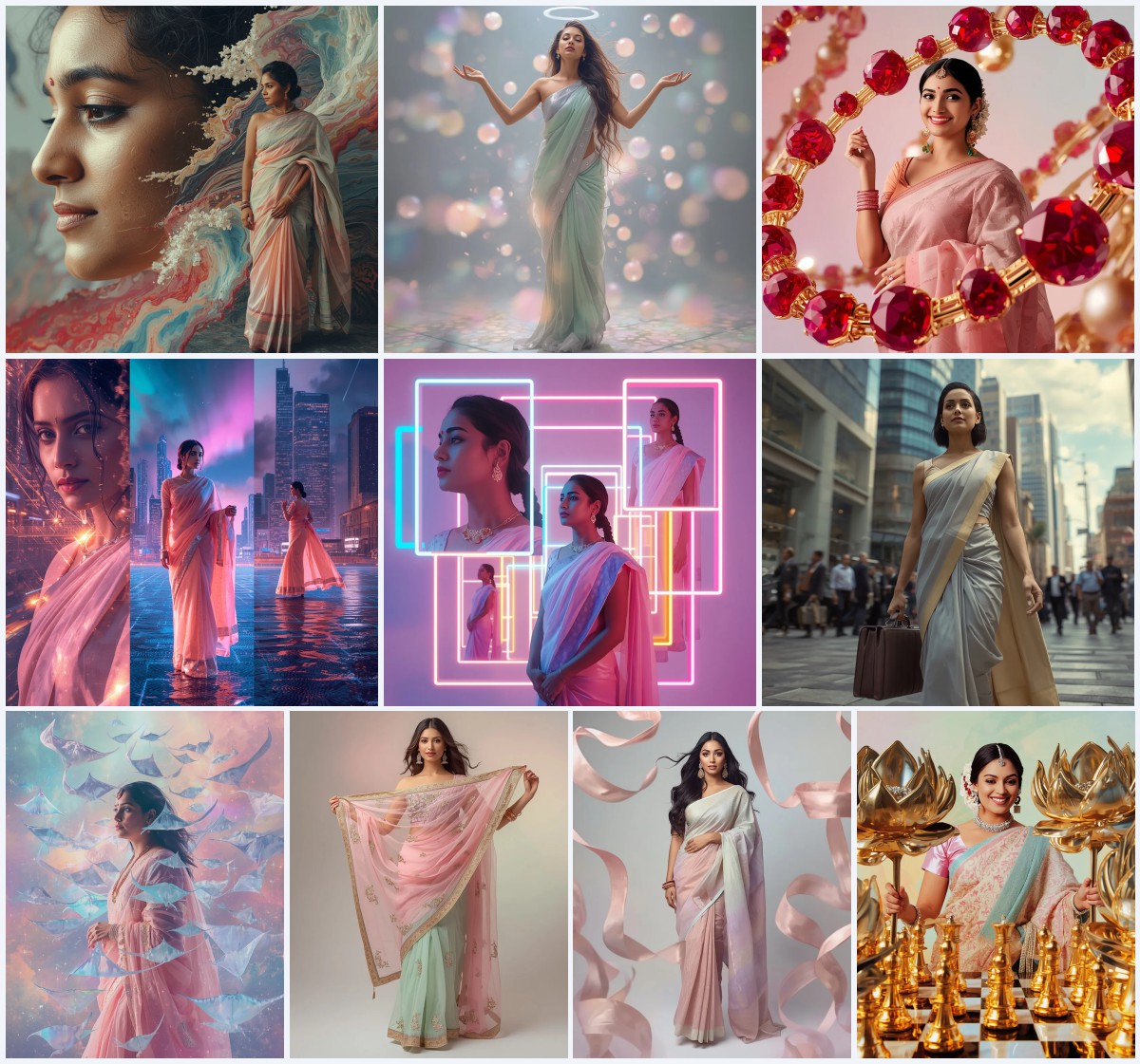 Top 10 Aesthetic Saree Prompts For ChatGPT for Artistic Flair | traditional prompt for gemini ai girl aesthetic